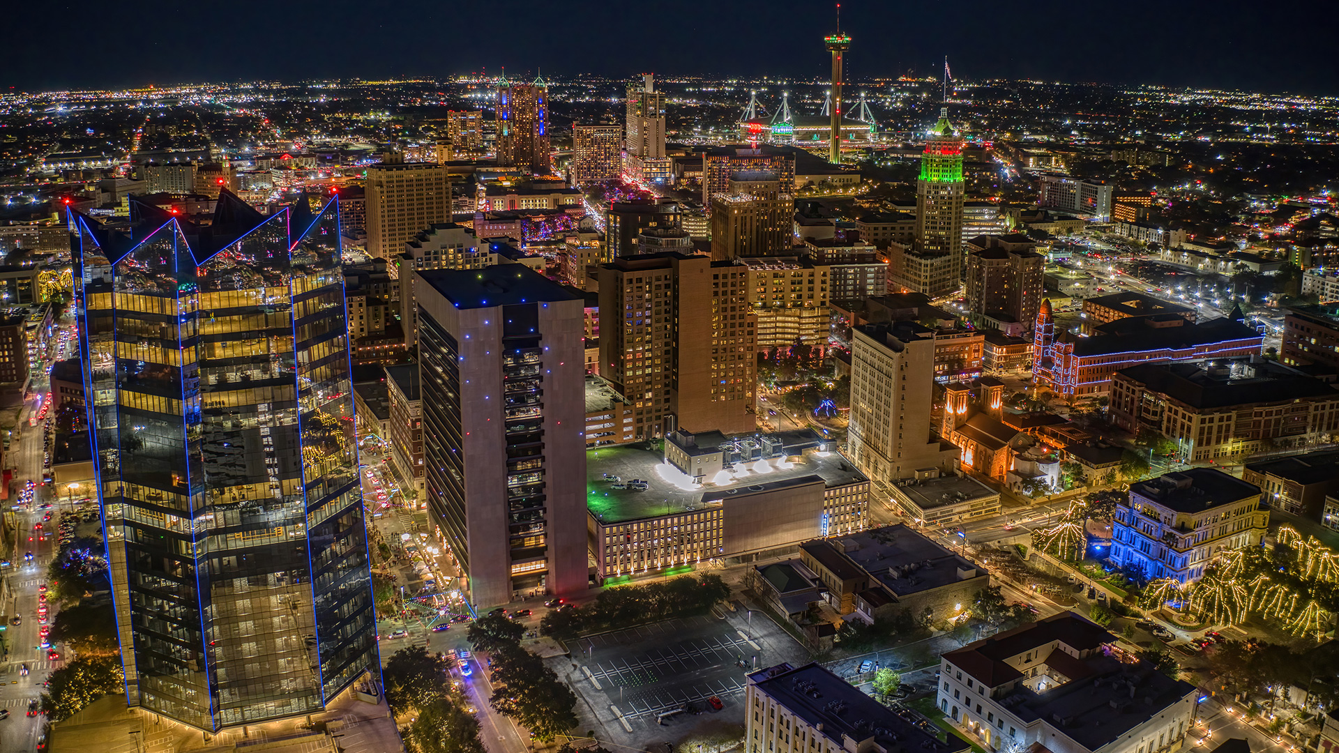 San Antonio night skyline